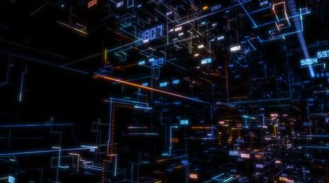 Luminous elements with numbers 库存插图