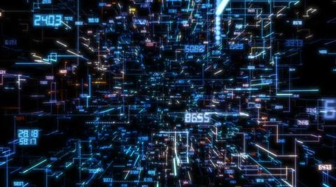 Luminous elements with numbers 库存插图