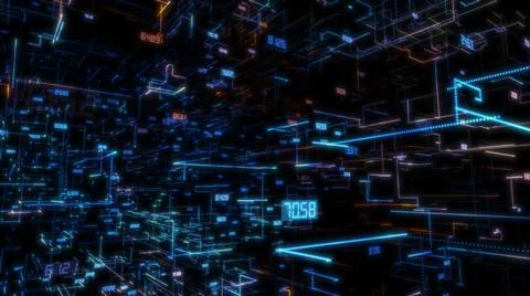 Luminous elements with numbers Stock Illustration