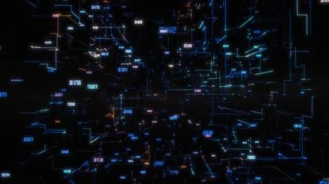 Luminous elements with numbers Stock Illustration