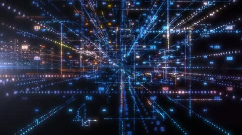 Luminous elements with numbers Stock Illustration