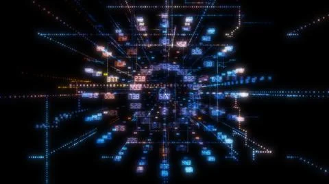 Luminous elements with numbers 库存插图