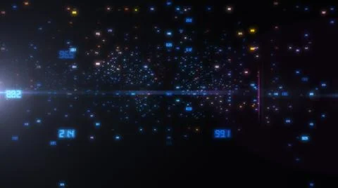 Luminous elements with numbers Stock Illustration