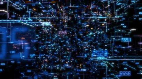 Luminous elements with numbers 库存插图