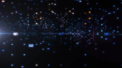 Luminous elements with numbers Stock Illustration