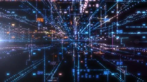 Luminous elements with numbers Illustrazione stock