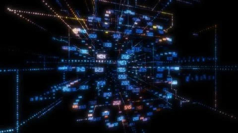 Luminous elements with numbers 库存插图