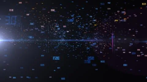 Luminous elements with numbers Stock Illustration