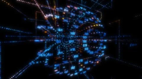 Luminous elements with numbers Stock Illustration