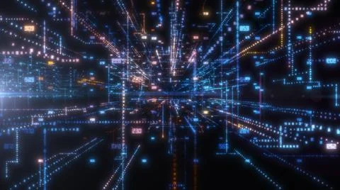 Luminous elements with numbers Illustrazione stock