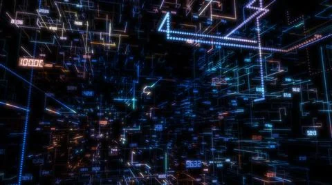 Luminous elements with numbers Stock Illustration