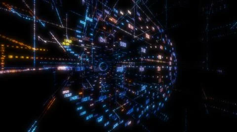 Luminous elements with numbers Stock Illustration