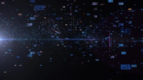 Luminous elements with numbers Stock Illustration