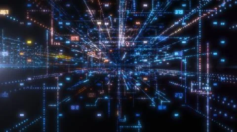 Luminous elements with numbers Illustrazione stock