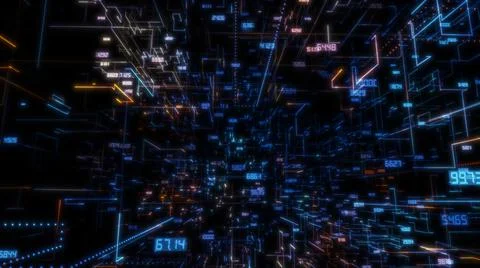 Luminous elements with numbers 库存插图