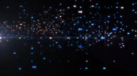 Luminous elements with numbers Stock Illustration