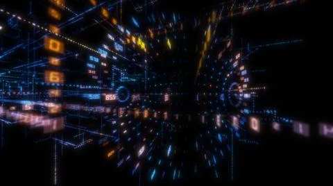 Luminous elements with numbers Stock Illustration