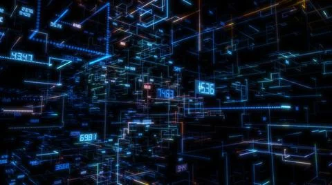 Luminous elements with numbers 库存插图