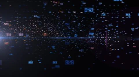 Luminous elements with numbers Stock Illustration