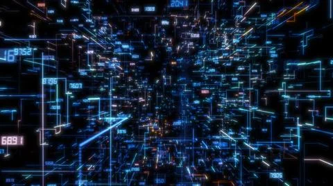 Luminous elements with numbers Stock Illustration