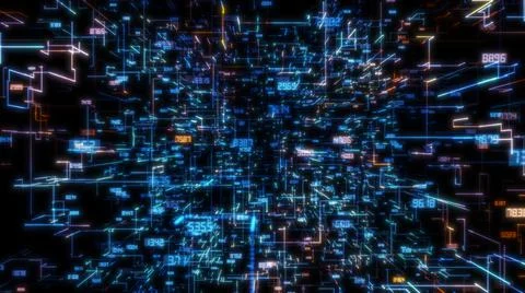 Luminous elements with numbers Stock Illustration