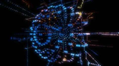 Luminous elements with numbers Illustrazione stock