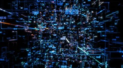 Luminous elements with numbers Stock Illustration