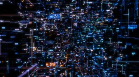 Luminous elements with numbers Illustrazione stock