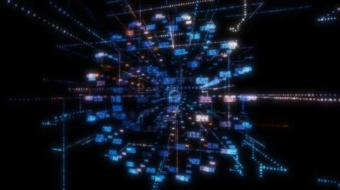 Luminous elements with numbers Illustrazione stock