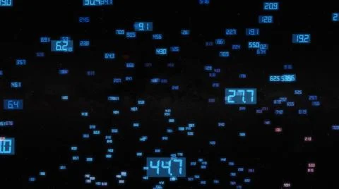 Luminous elements with numbers Stock Illustration