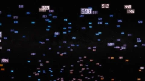 Luminous elements with numbers Stock Illustration