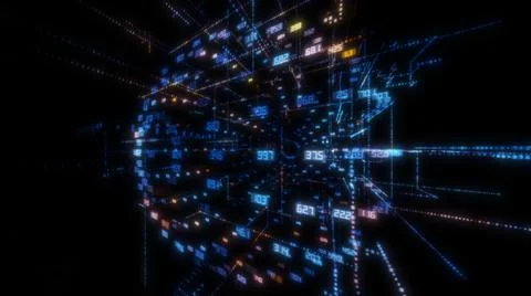 Luminous elements with numbers Stock Illustration