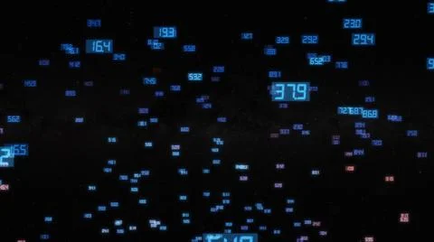 Luminous elements with numbers Illustrazione stock