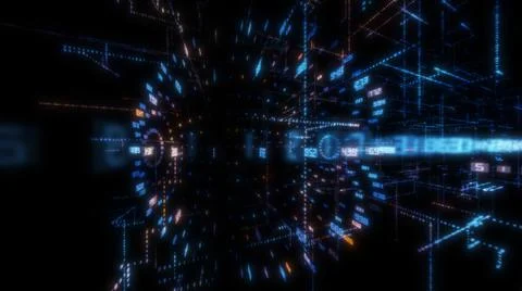 Luminous elements with numbers Stock Illustration