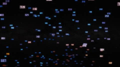 Luminous elements with numbers Illustrazione stock