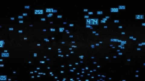 Luminous elements with numbers Stock Illustration