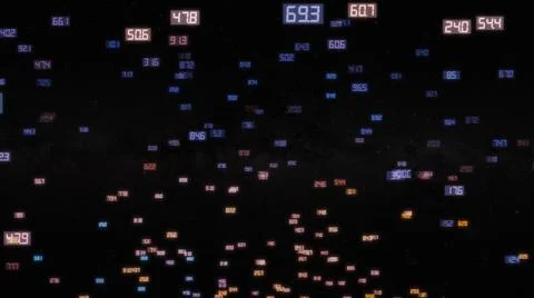 Luminous elements with numbers Stock Illustration