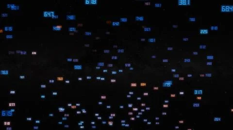 Luminous elements with numbers Stock Illustration