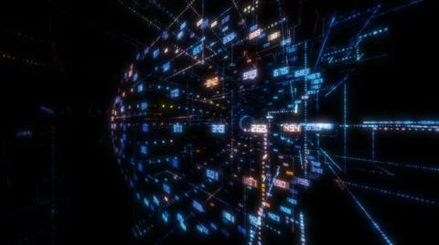 Luminous elements with numbers Stock Illustration