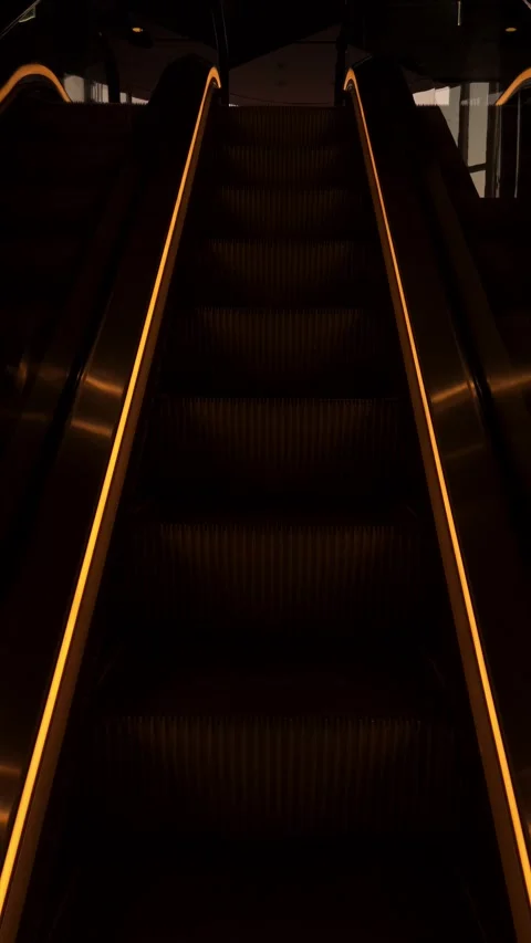 Luminous escalator Stock Footage 316714463