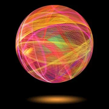 Luminous filamentous globe Stock Illustration