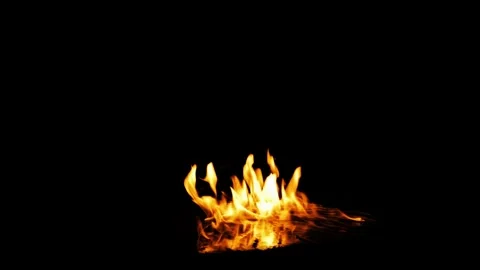 Luminous Floor Fire Atmospheric Layer on black background Stock Footage 324943342