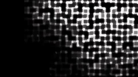 Luminous glowing animation illuminating dark cinematic abstract Stock Footage 340048797