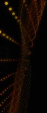 Luminous Golden Plexus Network: Abstract Futuristic Background with Glowing.. Stock Illustration