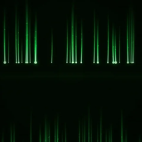 Luminous Green Digital Rain Code Down Abstract Technology Background Stock Footage 345691184