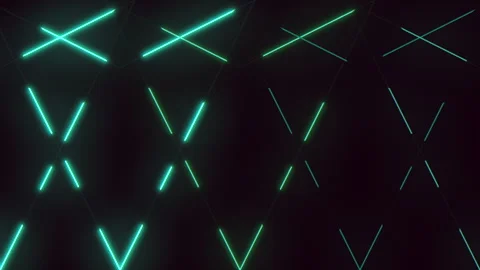 Luminous green geometric pattern displaying intricate lines Stock Footage 315110118