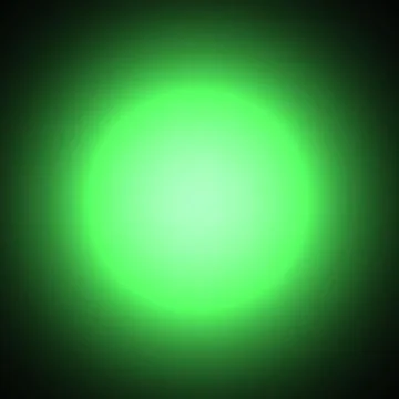 Luminous Green Light Burst and Soft Glow Flare on Dark Background Stock Illustration