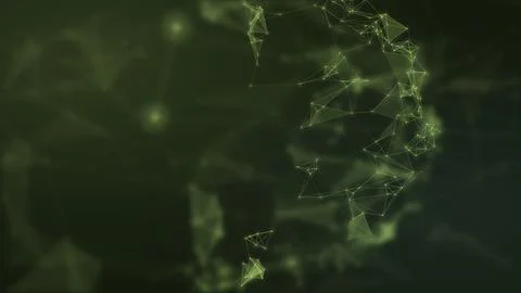 A luminous green wireframe globe formed from interconnected points and poly.. Illustrazione stock