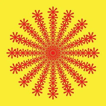 Luminous Harmony: The Celestial Blossom Mandala Design Illustrazione stock