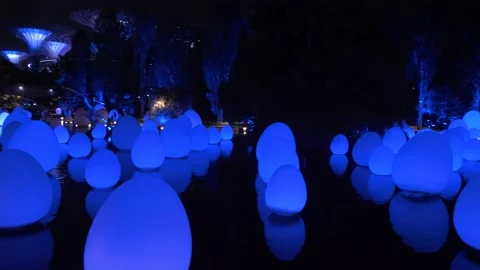 Luminous Inflatable Eggs Video stock 144130971